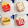 Food Grade Cartoon Bento Box Hamburger French Fries Leakproof Portable Lunch Box Divided Food Container Picnic