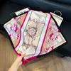 New silk scarf women's fashion versatile high-end small square scarf Korean version neck protection scarf spring and autumn retro scarf binding bag