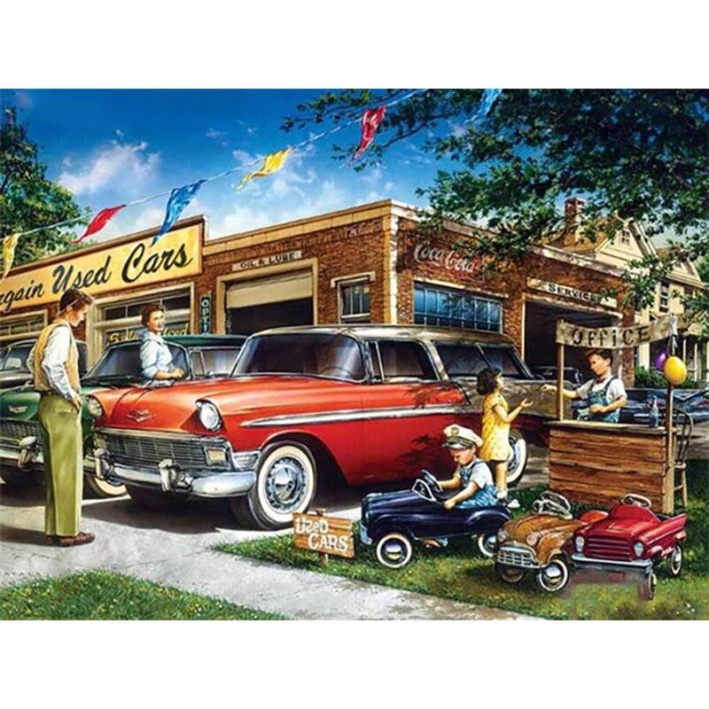 New 5D DIY Diamond Painting Sea View Diamond Embroidery Car Cross Stitch Full Round Drill Crafts Home Decor Manual Gift