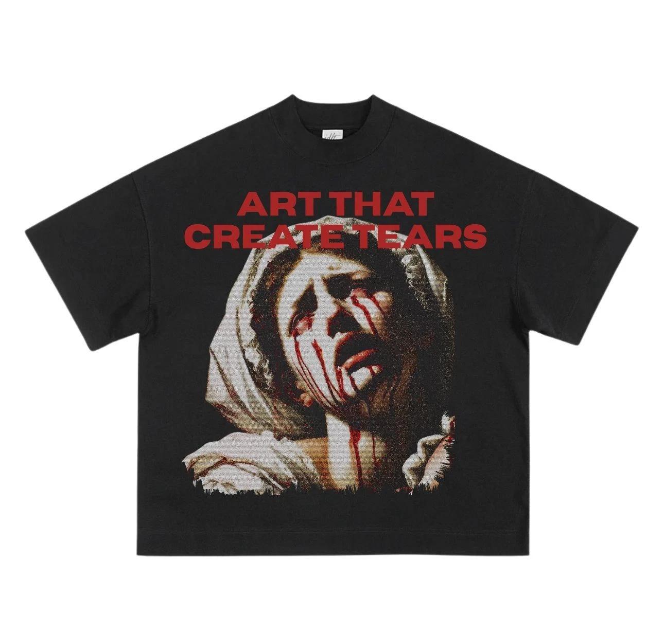 New Art That Create Tears Crying Bloody Black Short Sleeve Unisex S-5XL T-Shirt 2XL