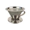 Stainless Steel Coffee Dripper Reusable Coffee Filters Holder with Base and Handle Coffee Tea Strainer Barista Making Tools