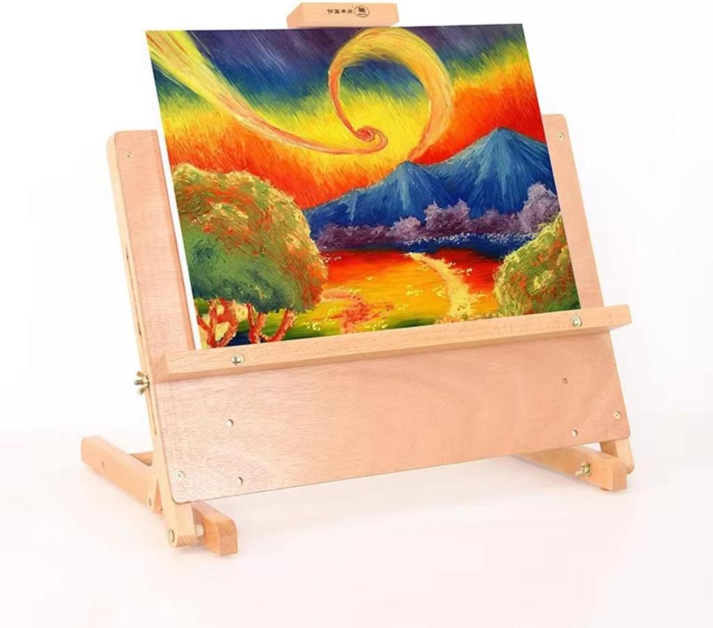 Tragbares und verstellbares Zeichenbrett-Staffelei, A2/A3 Zeichenwerkzeug, Skizzenbrett, leicht zu tragen, zum Zeichnen, Ölgemälde, 37x 48x 60,2cm