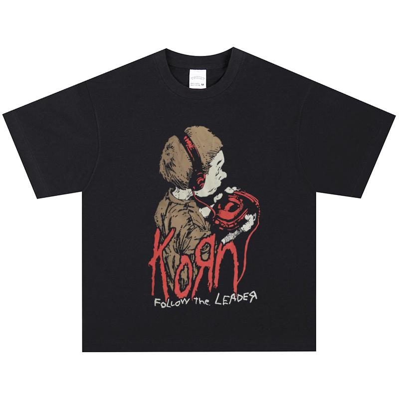 Korn T-Shirt, Soft Fabric Casual Daily Wear XXL