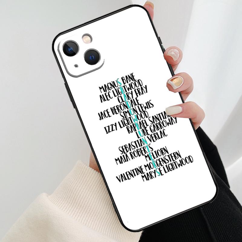 Shadowhunters Phone Case For iPhone 17 Pro Max 15 14 13 11 12 16 Pro Max mini 15 16 Plus 16e 17 Air Cover