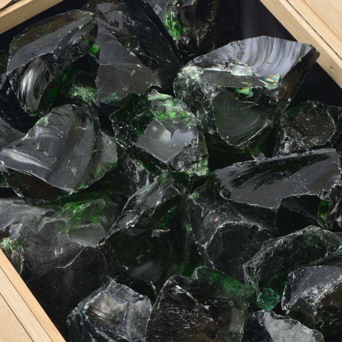 Roches de jardin en verre vert 60-120 mm 25 kg - VidaXL