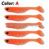 7cm Fish Eye T-tail Soft Lure, Two-color Wave Pattern, for Grouper & Mandarin Fish, 2.8g Artificial Bait