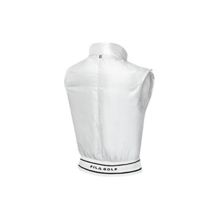 FILA Golf Series Line Stand Collar Casual Down Vest Women vest Jade-White A11W315905FWT