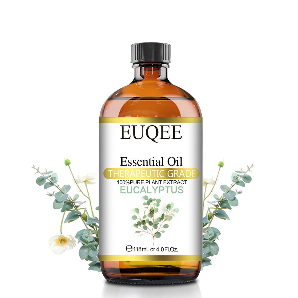 Huile essentielle d'eucalyptus EUQEE 118 ml 100 % naturelle pour thérapie végétale, diffuseur d'aromathérapie, humidificateur, santé, respiration, stérilisation, huile de massage