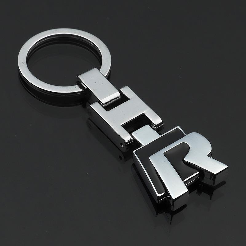 Creativity 3D R Style Metal Car Key Ring Sports Key Chain For VW Golf Tiguan CC Polo Passat Touareg Auto Key Decor Accessories Mn6