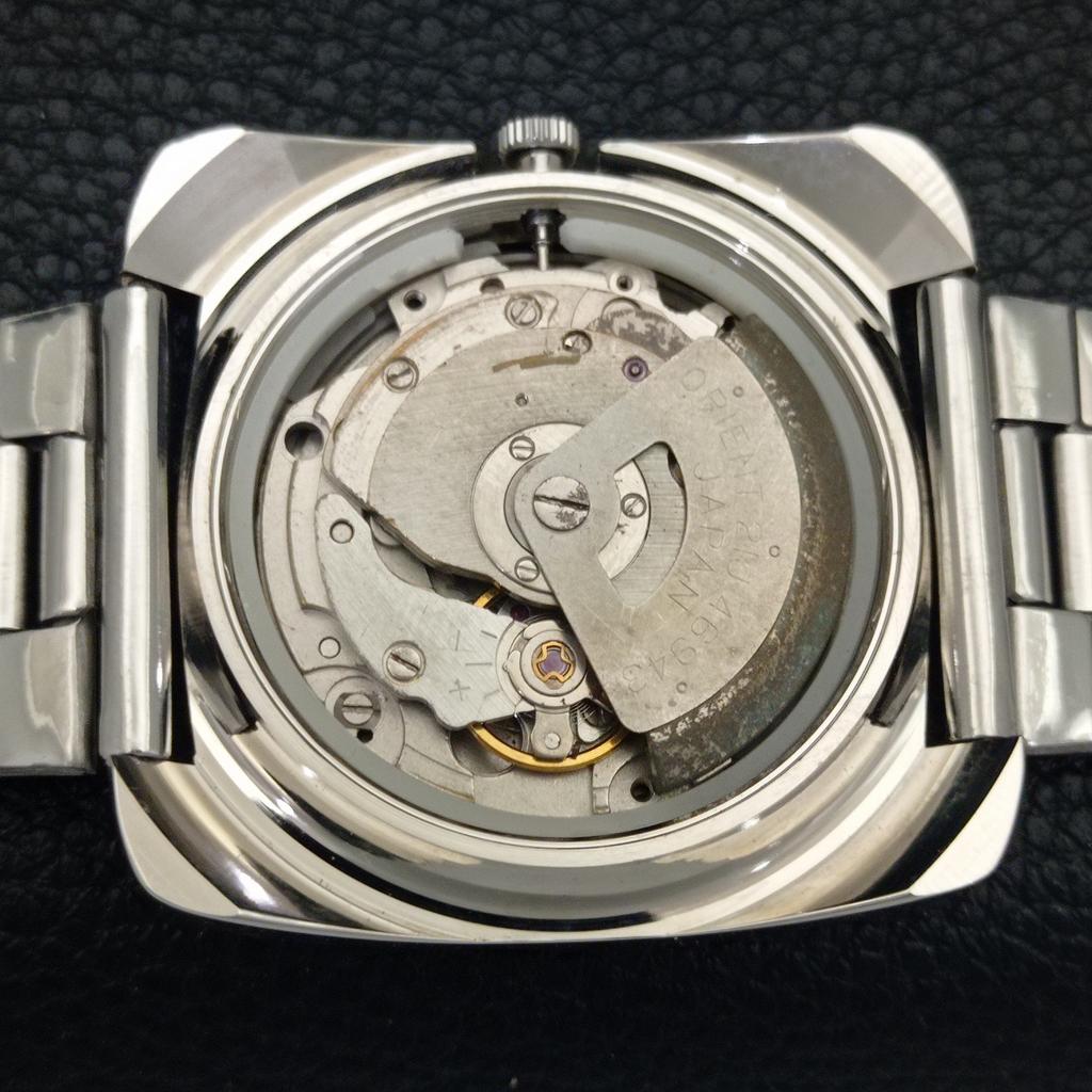 USED ORIENT AUTOMATIC 46943 JAPAN MENS VINTAGE BLACK COLOR DIAL WATCH a702245-5 R123-a702245
