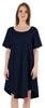 Inkmeso Noční košile pro ženy s krátkým rukávem W Noční košile s kulatým výstřihem Jersey tunika