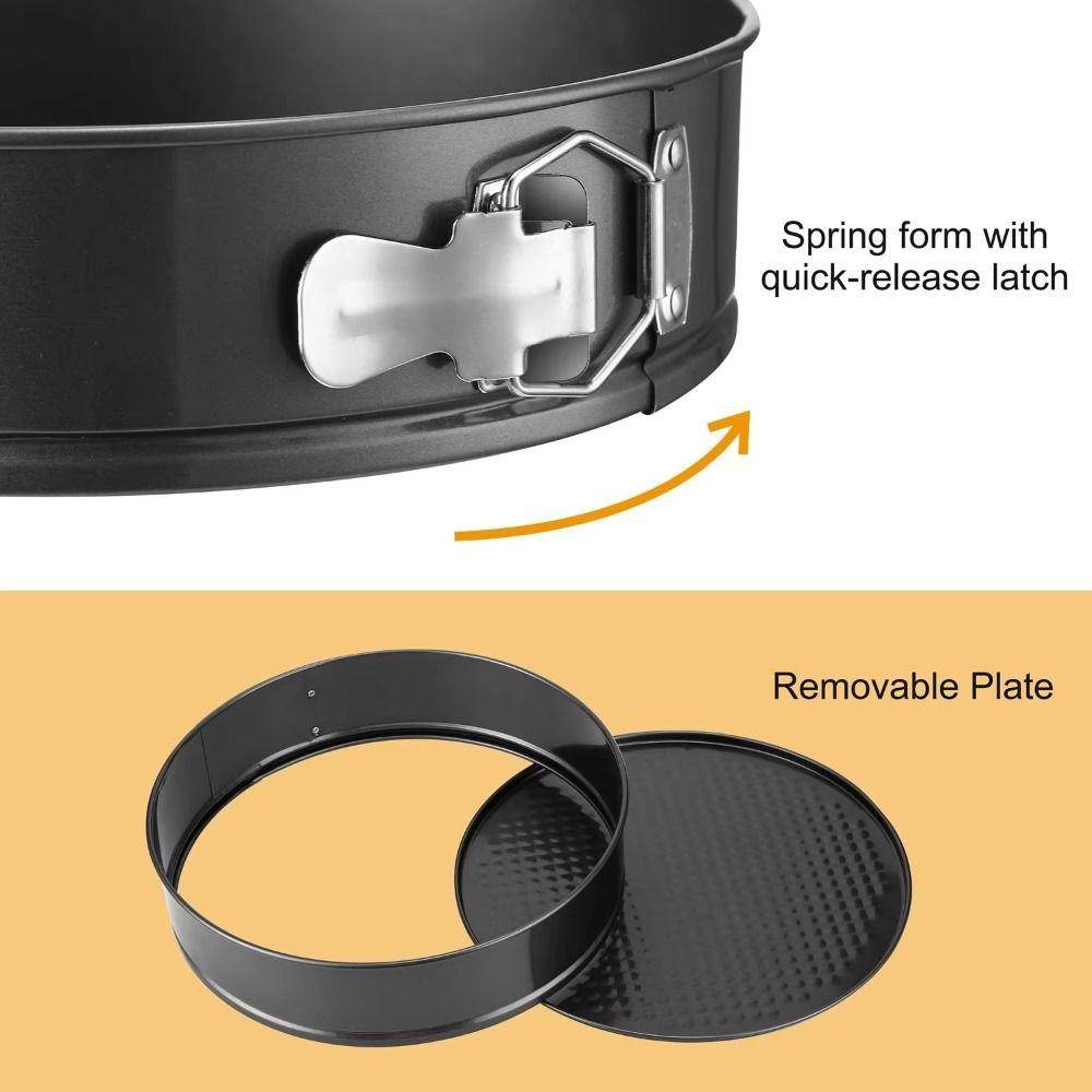 3pcs Carbon Steel Cake Mold Baking Tools Live Bottom Baking Pan Tool  Home Kitchen