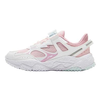 Li Ning Kids Comfortable Versatile Durable Shock Absorbing Low Top Casual Shoes Kids Sneaker Pink White YKCU230-2