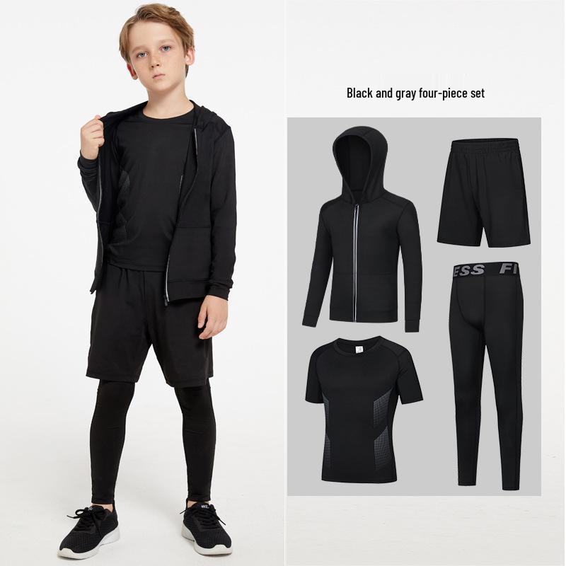 Unisex Quick-Dry Sports Set: Basketball, Football, Fitness, Running, Yoga - Men's/Women's/Children's Autumn & Winter Training Gear