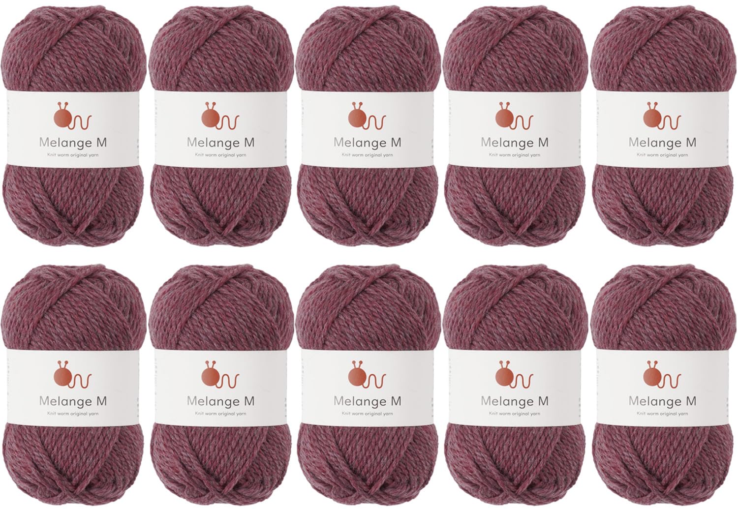 

Пряжа акриловая меланжевая Knitworm 10, мотки, средняя, 60% шерсть, 40% (слива)