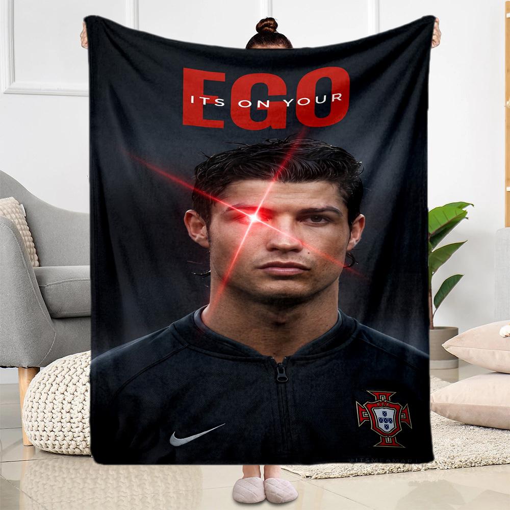 Cristiano Ronaldo Celebration Blanket Durable Comfort Suitable for Picnics Office Chair for All Seasons Digital Print Birthday Christmas Gift Blanket