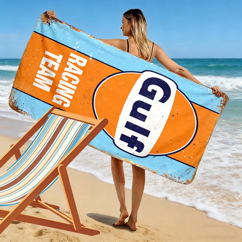 Asciugamano da spiaggia Gulf Heritage morbido da spiaggia Asciugamano morbido per piscina all'aperto da mare nuoto Comfort Stampa alla moda Asciugamani da viaggio e per le vacanze