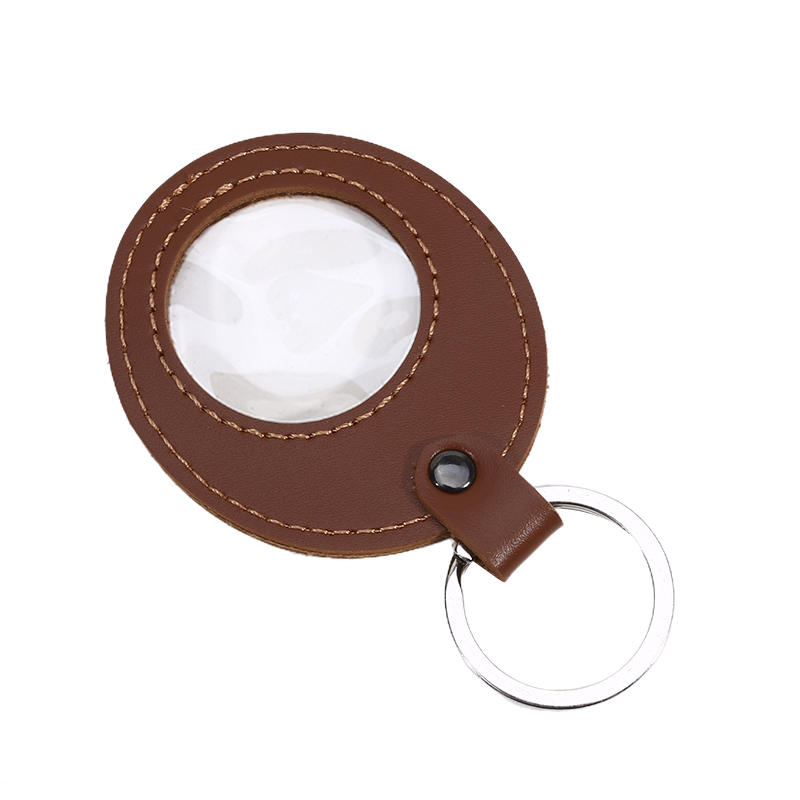 1Pc PU Leather Keychain Coin Holder Double Side Coin Display Case Medallion Sobriety Coin Recovery Chip Airtag Challenge Coin