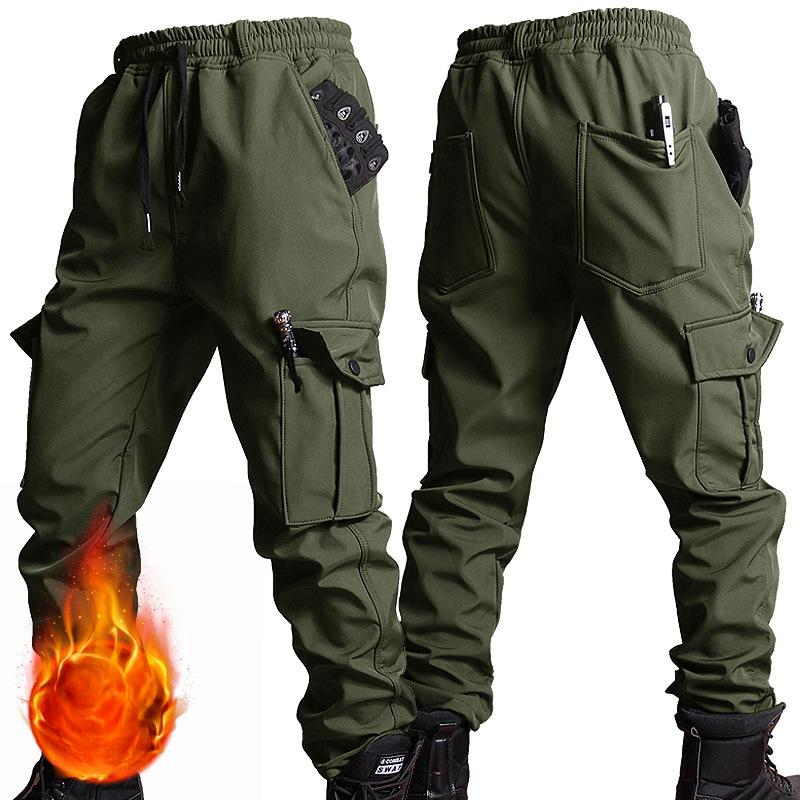 Men's Jacket Suit Outdoor Tooling Suit Jacket Winter Soft Shell Wear-resistant Cargo Pants