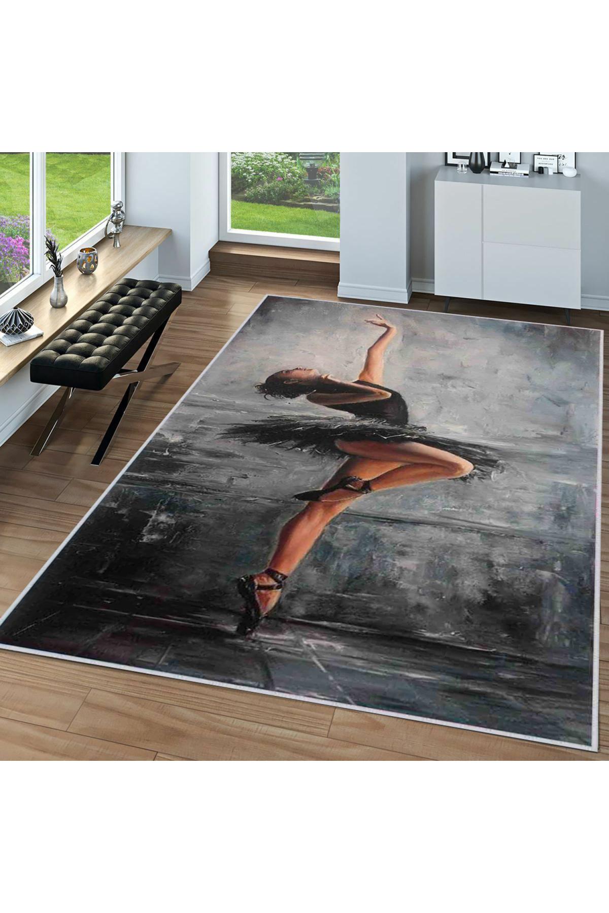 

Моющийся ковер с принтом Rovigo Home RGHM1623 80X150 серый