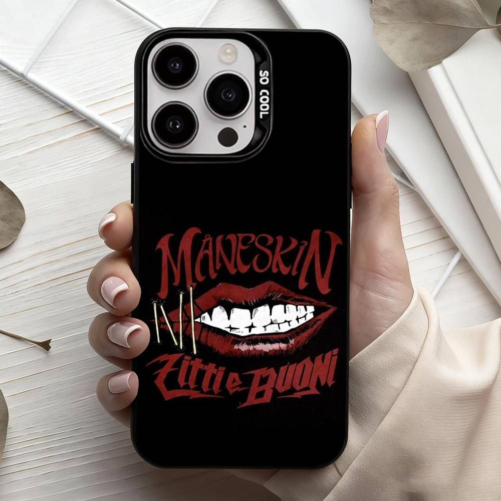 M-Maneskin-N D-Damiano David Phone Case For iPhone17,16,15,14,13,12,11 Plus,Pro Max Candy Silver Plated Inside Cover