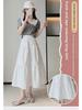 Witte Hoge Taille Slim Midi Rok - Koreaanse Stijl, Zoet & Elegant