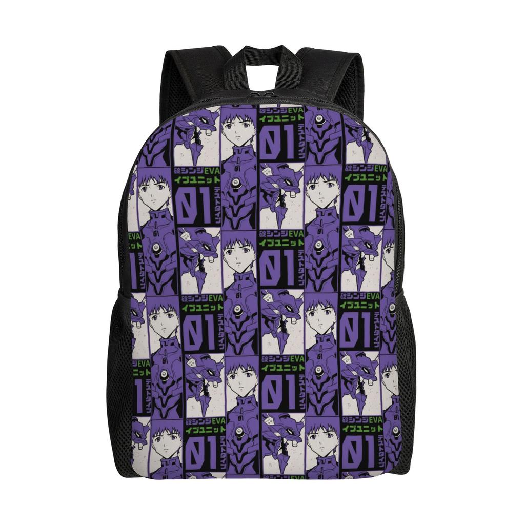 Custom EVA Evangelions Backpack Men Women Casual Bookbag for School College Manga Bags