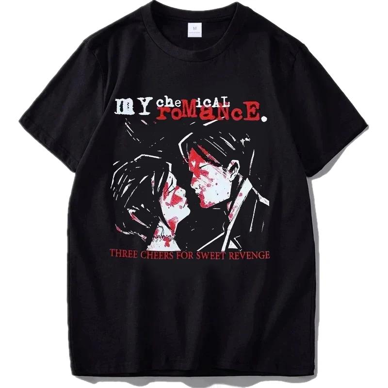 Dámské módní bavlněné tričko My Chemical Romance Cool Hip Hop Pánské tričko Ležérní Letní Vintage Anime Unisex Top Tričko
