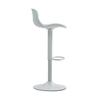 Modern Adjustable Swivel Bar Stools Set of 2, Plastic Backrest & Faux Leather Seat, Gas Lift Height, Metal Base with Footrest, Kitchen Counter