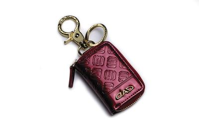 Smart Key Smart Key Case 2 Monogram Leather Enamel Deep G.A.D. [Small Case] Red/Gold HA566-03