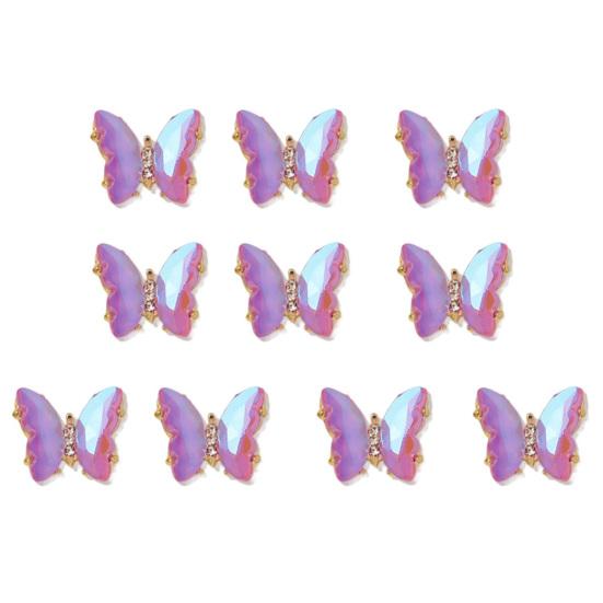 10Pcs Nail Decorations Sparkling Surface Beautifully Shiny Visual Effect Wide Faux Crystal Luxury