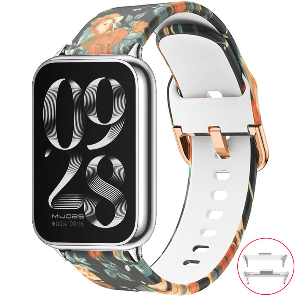 Druckarmband für Xiaomi Mi Band 8 9 Pro MiBand 8 Ersatz Silikon Smartwatch-Armband Armband correa Redmi watch 4 5 6 Armband