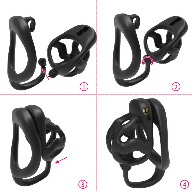 Male Penis Chastity Cage Set Small Bird Chastity Cage With 3 Size Rings Belt Penis Lock Ring Bondage Slave Man Sex Toy
