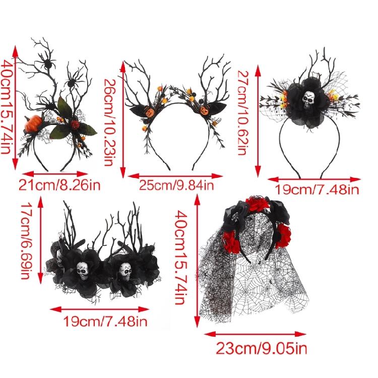 Halloween Hairhoop Festival Party Bat Hairband Masquerade Balls Gothic Headwear