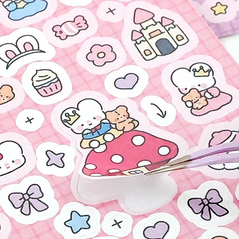 Stationery Cute Kpop Decorative Sticker Book Washi Paper Journal DIY Material Decoration Kawaii Stickers Scrapbooking