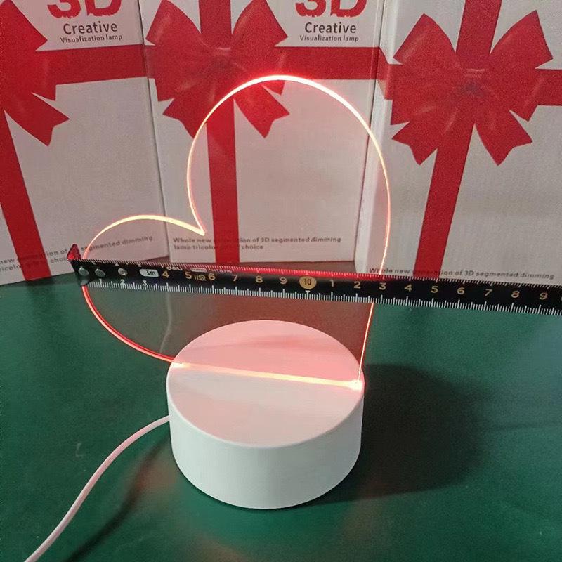 3D LED Night Light Acrylic Memo Board - Erasable Luminous Table Lamp