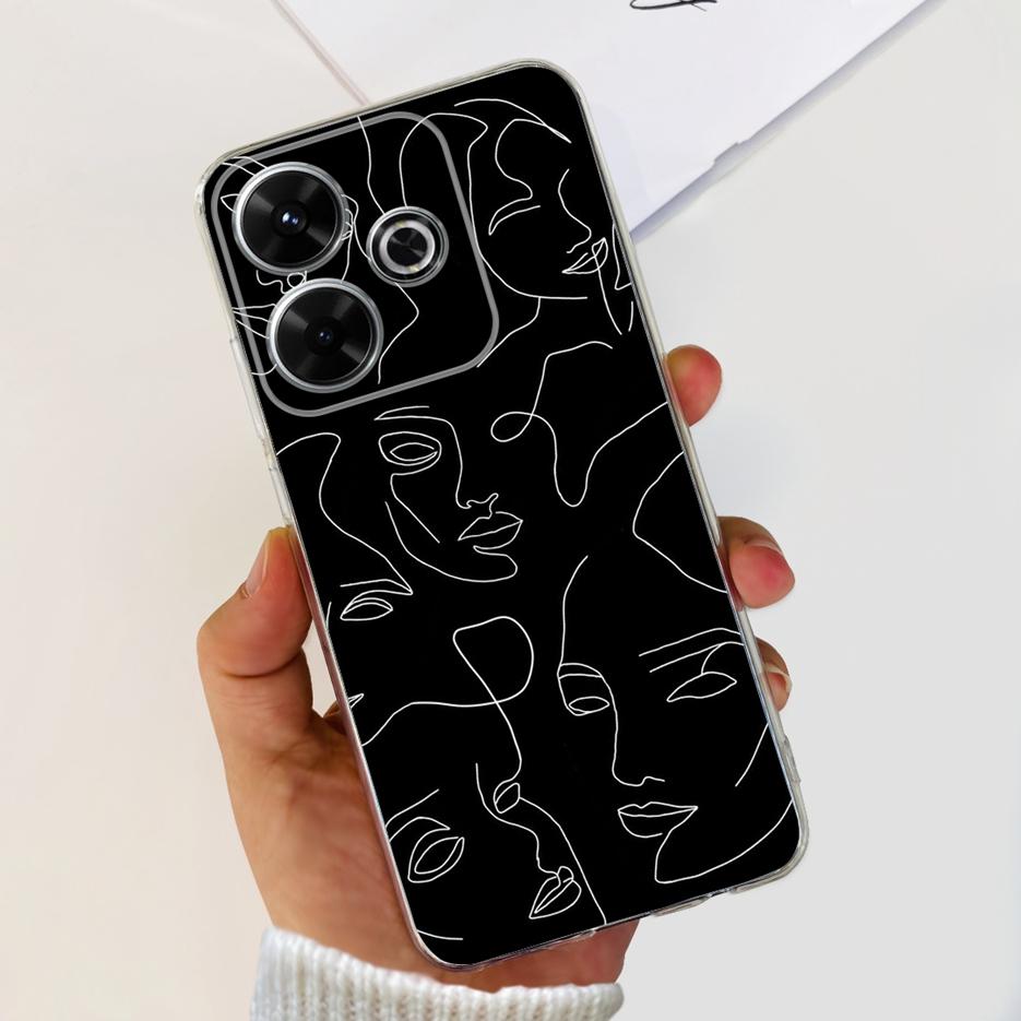 

For Xiaomi Redmi 13 Case Colorful Flowers Painted Cover 6.79 Clear Silicone Phone Case For Xiaomi Redmi 13 Redmi13 Soft Fundas Xiaomi Redmi 13