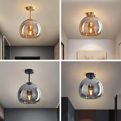 Nordic Luxury Brass Ceiling Light for Aisle, Corridor, Entrance, Balcony, or Cloakroom In Modern Minimalist Style