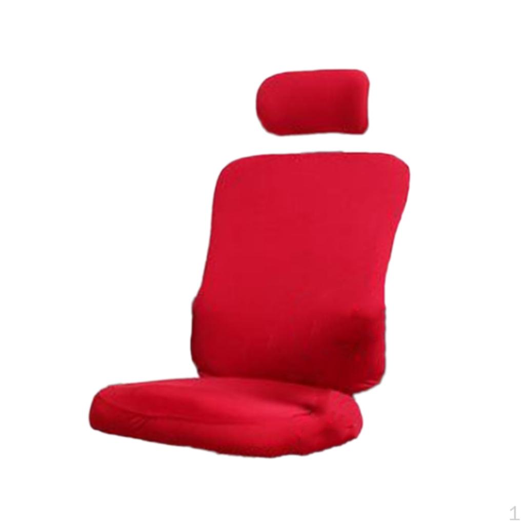 3 шт Съемные эластичные чехлы для офисного компьютерного кресла - Раздельный дизайн Универсальные Поворотные вино красного 1480₽