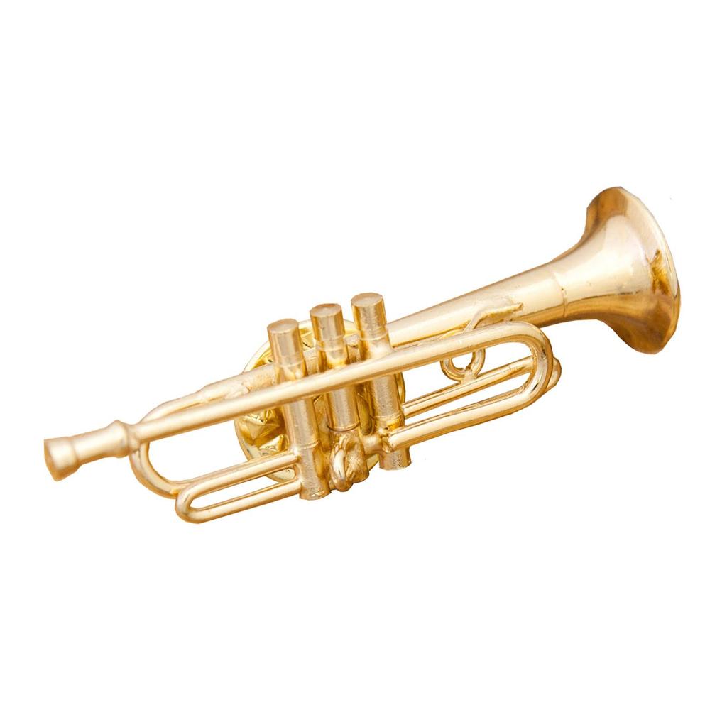 Akizuki Trading Design Accessories Trumpet Gold X X H1cm Miniature Band Pin Badge W4.8 D1.3 PA01-1/14