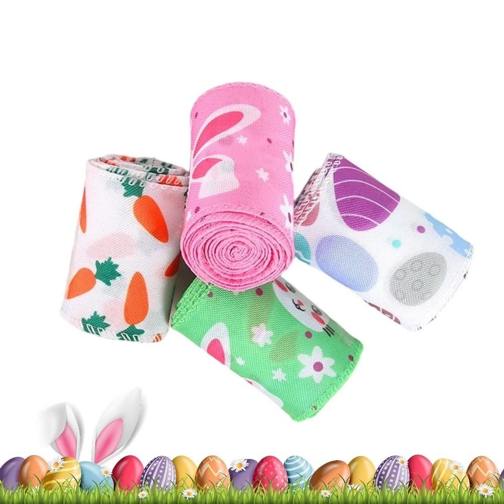 Vibrant Colors Easter Wrapping Ribbon Wreath Bow Crafts Gift Packaging Ribbon Easter Baskets