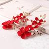 New Year Pearl Leaf Bride Festival Hairpins Chinese Hanfu Hair Clips Women Barrettes Duckbill Clips