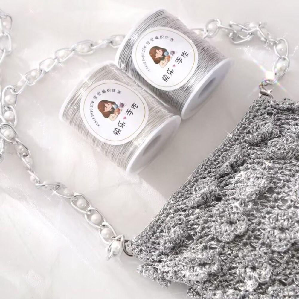 150m Glitter Yarn 1mm Thickness Crochet Yarn Premium Quality Sparkling Yarn  Bags and Hats