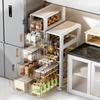 Slim Gap Storage Cabinet, Kitchen Organizer with Drawers,Multi-Tier Rolling Utility Cart,Space-Saving Storage Shelf for Pantry