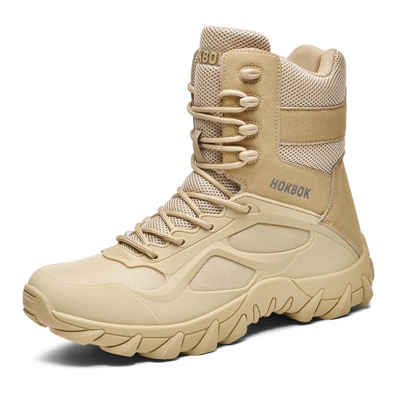 New Men Tactical Boot Military Original Safety Size Plus Work Hunting Hiking Shoes Breathable Outdoor Desert Army Climbing Shoes