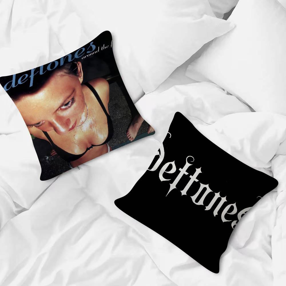 Rock Band Deftones Cute Cartoon L Game Cushion Cover Pillowcase Upholstery Sofa Throw Pillow Home Decor Pillowcas