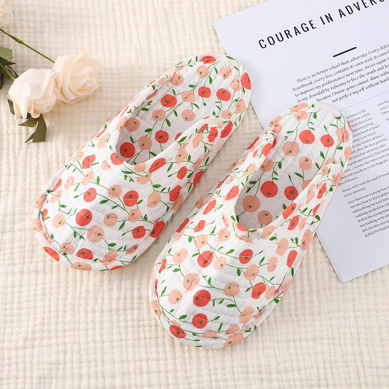 Sommer Stille Geschlossene Baumwollpantoffeln: Atmungsaktive, rutschfeste Indoor-Überschuhe für Erwachsene