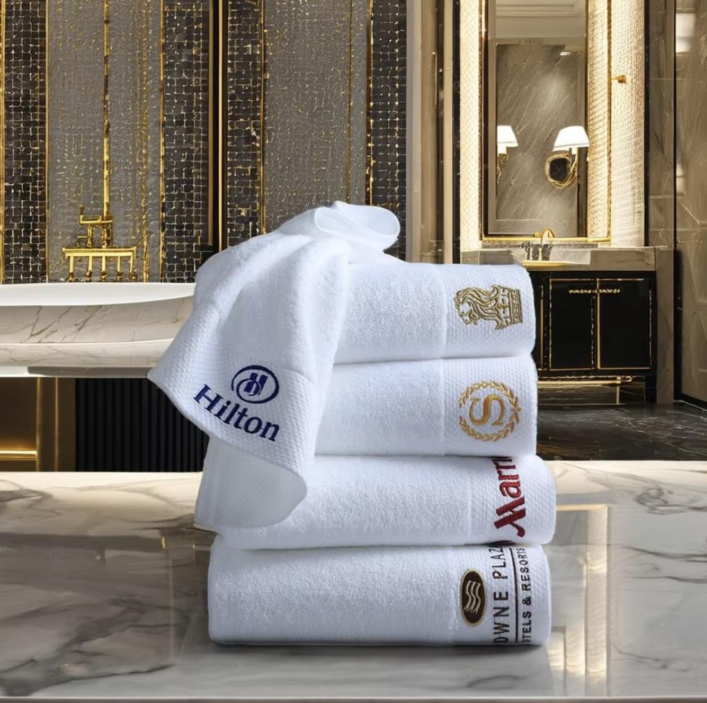 Factory Custom Logo Print Embroidered Luxury Bath Towel Set 100% Cotton Hotel Towels Super Water Absorption Hand Towel