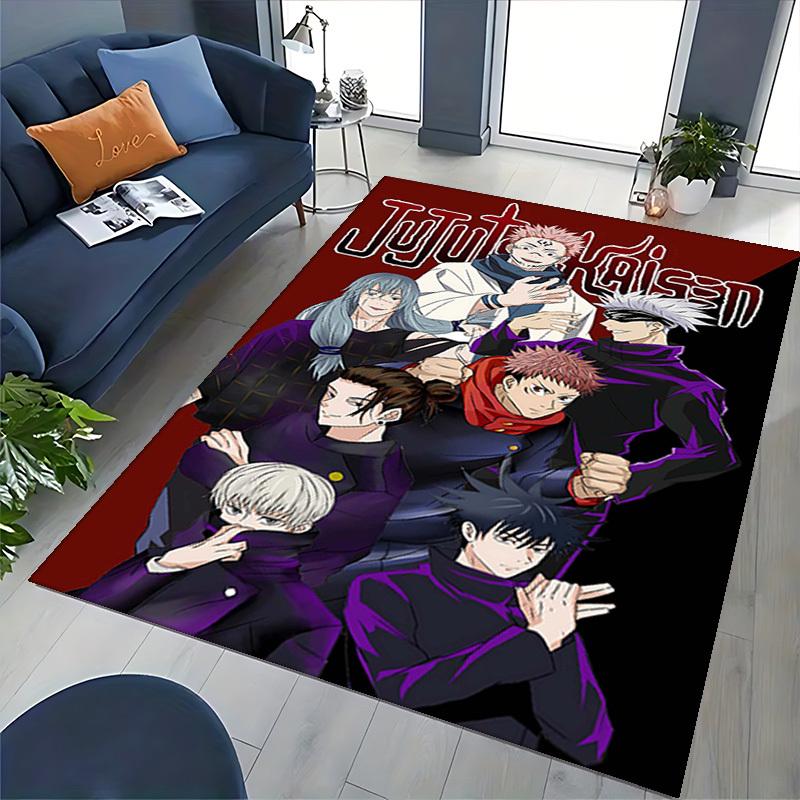 1pc Jujutsu Kaisen Anime Characters Office Chair Mat - Anti-Slip Carpet for Desk, Anime Decor Gift, Seasonal Decoration, Suitable for Home Office, Liv