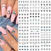 Adesivi per unghie in rilievo con incisione e rilievo per manicure francese, adesivi per nail art